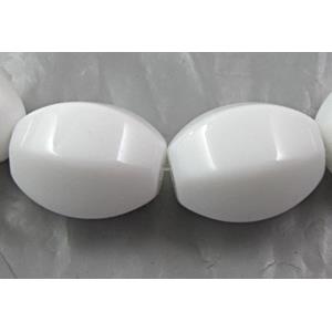 White Porcelain Beads, faceted