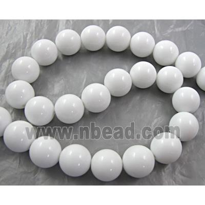 White Porcelain Beads, round