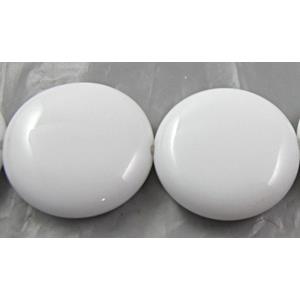 White Porcelain Beads, coin