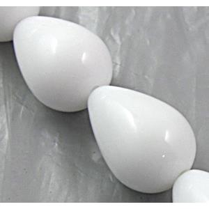 White Porcelain Beads, drop