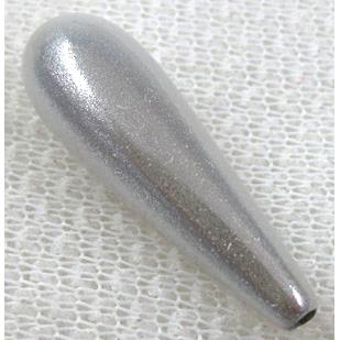 Miracle Beads, plastic, teardrop, silver-grey