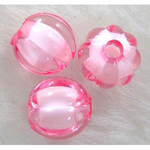 Round Acrylic Bead,Transparent,  mixed