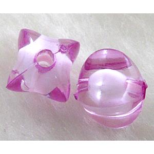 Acrylic Bead,Transparent, Purple