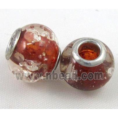 Amber Beads, NR, rondelle, red