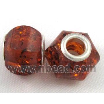 Amber Beads, NR, red