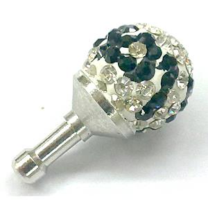 Earphone Jack Dust Cap Plug, fimo with mideast rhinestone