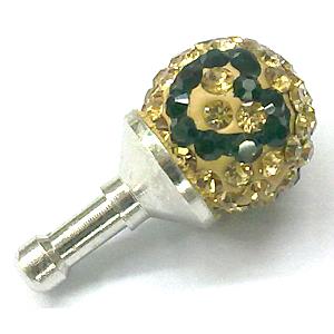 Earphone Jack Dust Cap Plug, fimo with mideast rhinestone