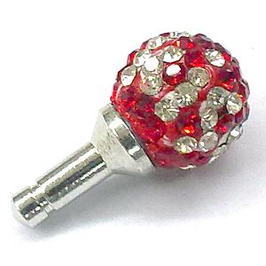 Earphone Jack Dust Cap Plug, fimo with mideast rhinestone