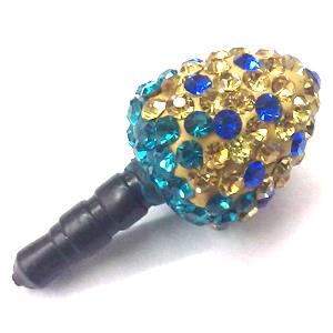 Earphone Jack Dust Cap Plug, fimo with mideast rhinestone