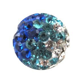 fimo beads with middle east rhinestone, blue