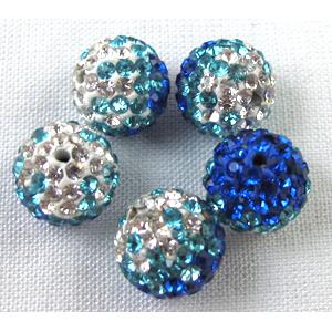 fimo beads with middle east rhinestone, blue