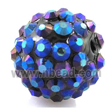 Round crystal rhinestone bead