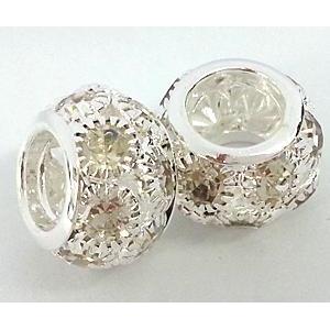 rondelle rhinestone, mideast rhinestone, silver plated