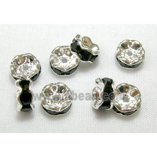 Black Rondelle Middle East Rhinestone Beads