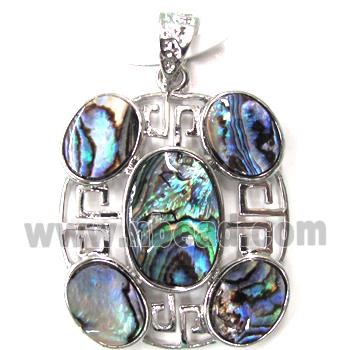 Paua Abalone shell pendant, mxied