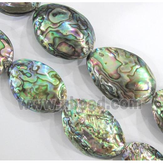 Paua Abalone Shell Beads Oval Multicolor