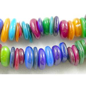 32 inches strin gof freshwater shell beads, chip, freeform, mixed color