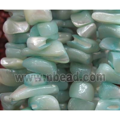 Fresh water shell bead, freeform