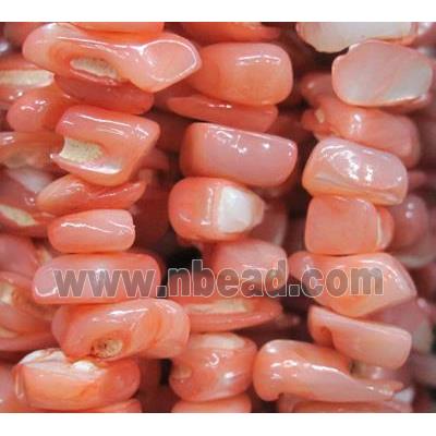 Fresh water shell bead, freeform