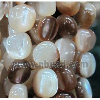 Fresh water shell bead, freeform