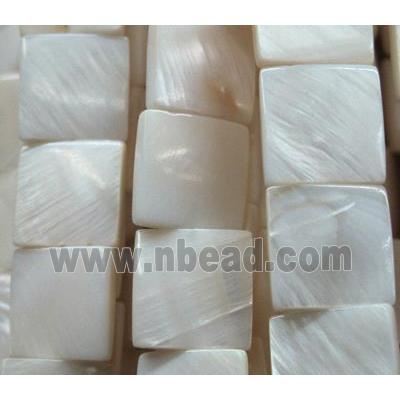 Fresh water shell bead, square