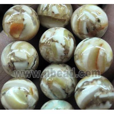 mother of pearl bead, round