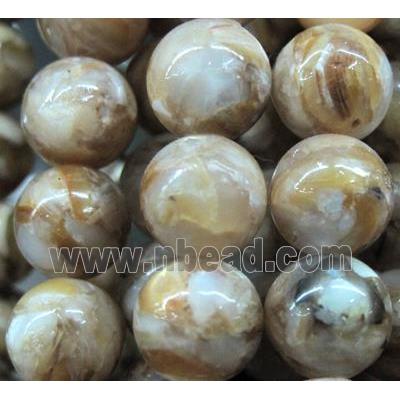 mother of pearl bead, round