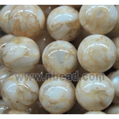 mother of pearl bead, round