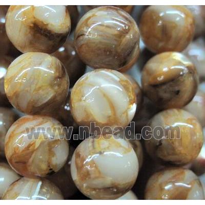 mother of pearl bead, round