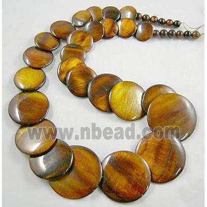 17 inches of freshwater shell necklace, bronze