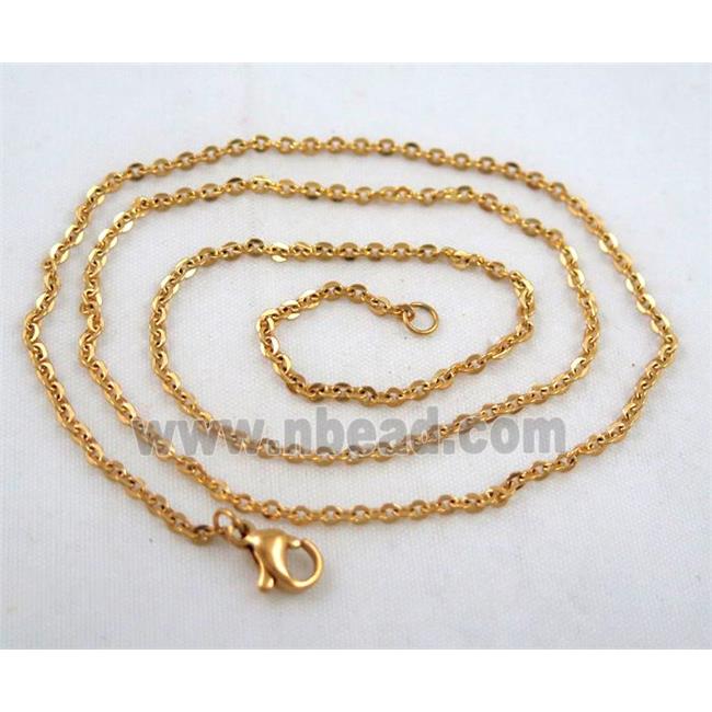 golden plated Stainless Steel Necklace Chain