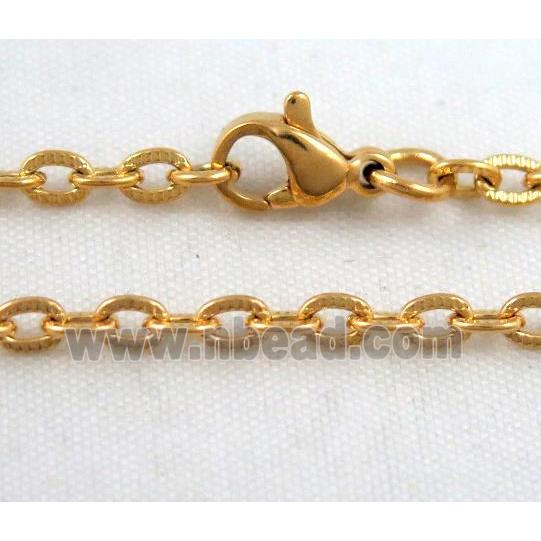 golden plated Stainless Steel Chain Necklace