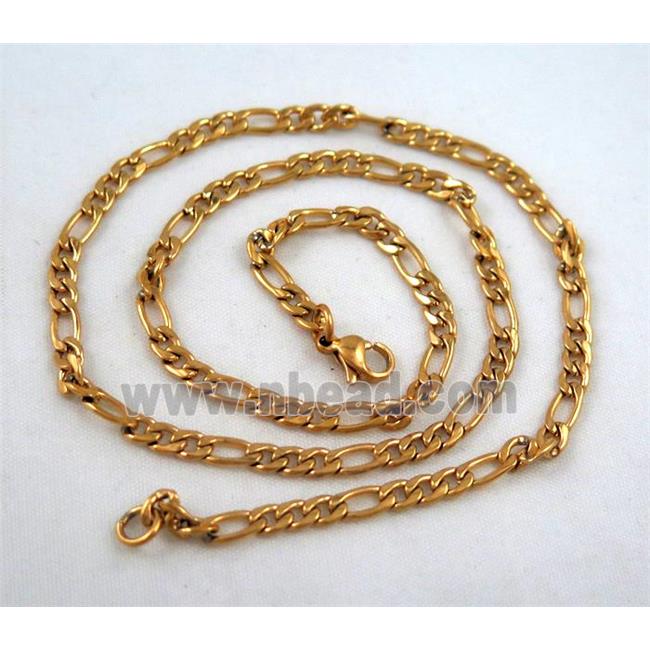 golden plated Stainless Steel Necklace Chain