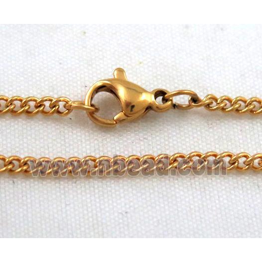 golden plated Stainless Steel Necklace Chain