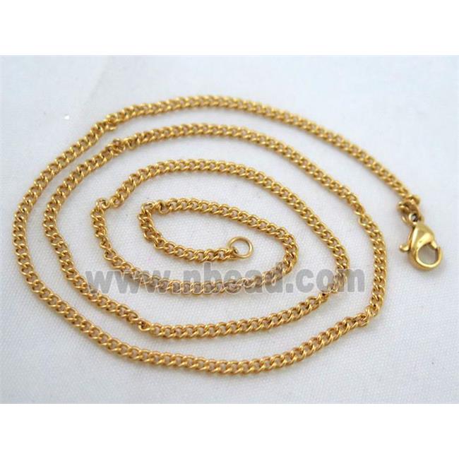 golden plated Stainless Steel Necklace Chain