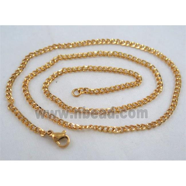 golden plated Stainless Steel Necklace Chain