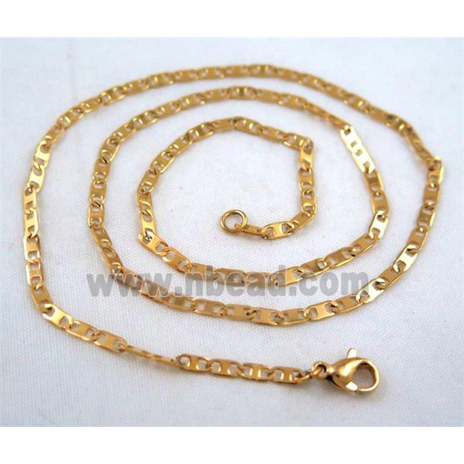 golden plated Stainless Steel Necklace Chain