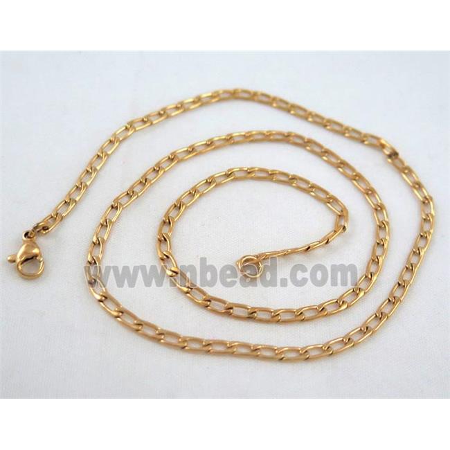 golden plated Stainless Steel Necklace Chain