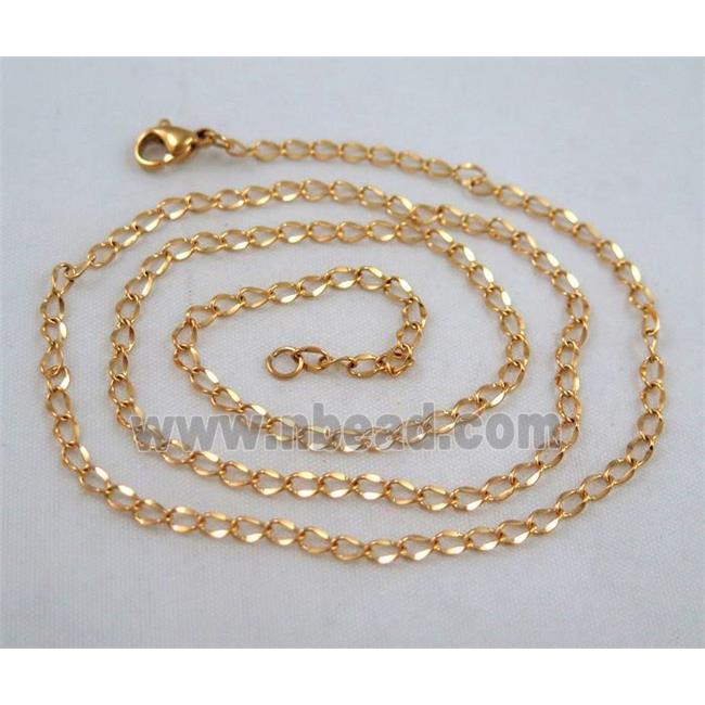 golden plated Stainless Steel Necklace Chain