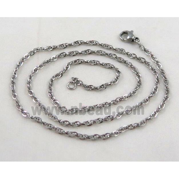 platinum plated Stainless Steel Necklace Chain