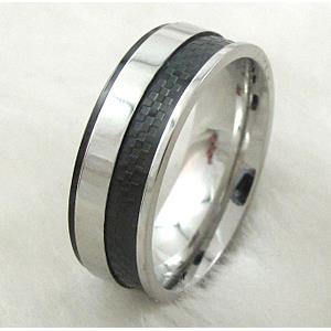 Stainless steel Ring, platinum plated