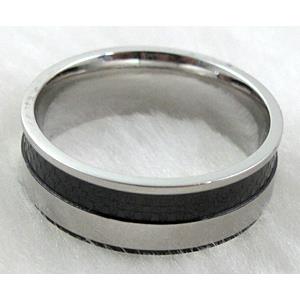 Stainless steel Ring, platinum plated