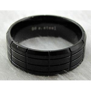 Stainless steel Ring, black