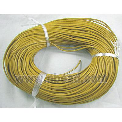 Gold Leather Rope For Jewelry Binding