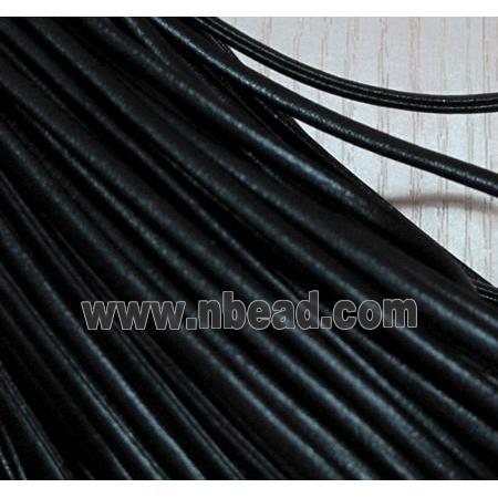 PU leather Cord, flat, black