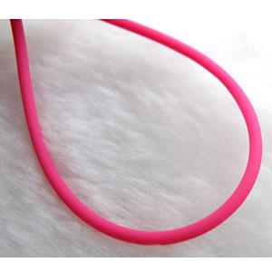 Rubber Cord, hollow, pink