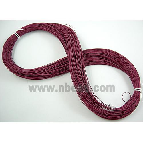 waxed wire, round, grade a, purple