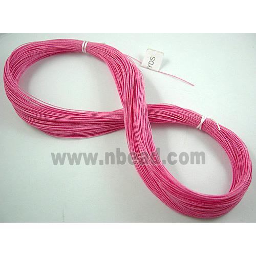 waxed wire, round, grade a, hot-pink