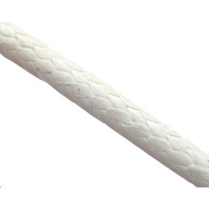 waxed cord, round, jewelry binding, white