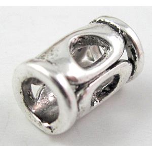 Tibetan Silver tube beads, lead free and nickel free